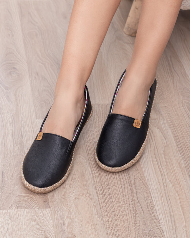 Alpargata Belen - Negro Cuero