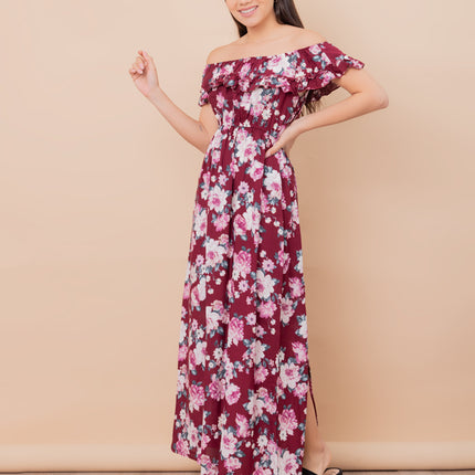 Vestido Malu - Guinda