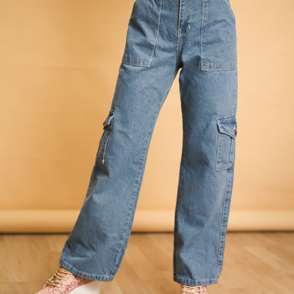 Pantalon Carpintero - Celeste