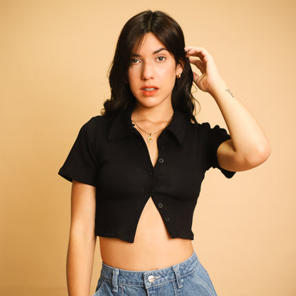 Top Amarilis - Negro