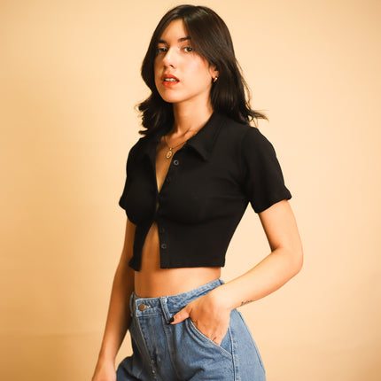 Top Amarilis - Negro