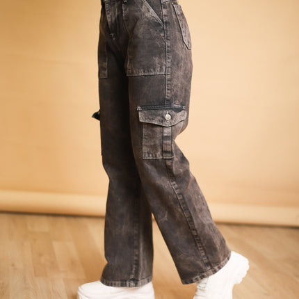 Pantalon Carpintero - Negro Jaspeado