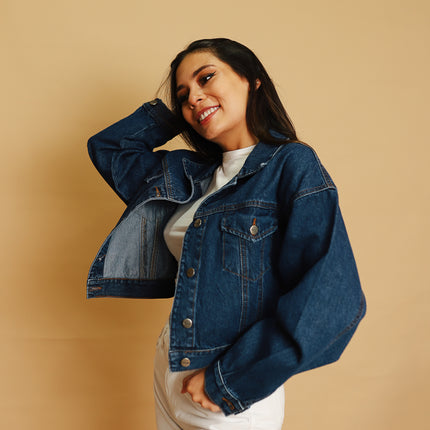 Casaca Plus Size - Azul Oscuro