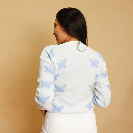 Cardigan Hilo Rita - Celeste
