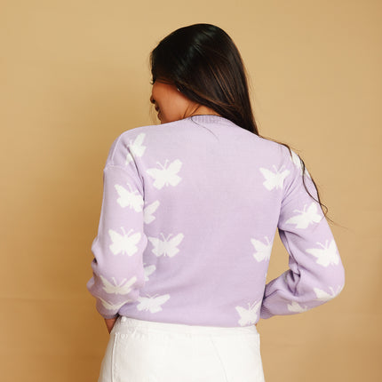 Cardigan Hilo Rita - Morado