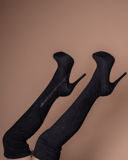 Botas Bonjour - Negro Gamuza - Tienda Nébula