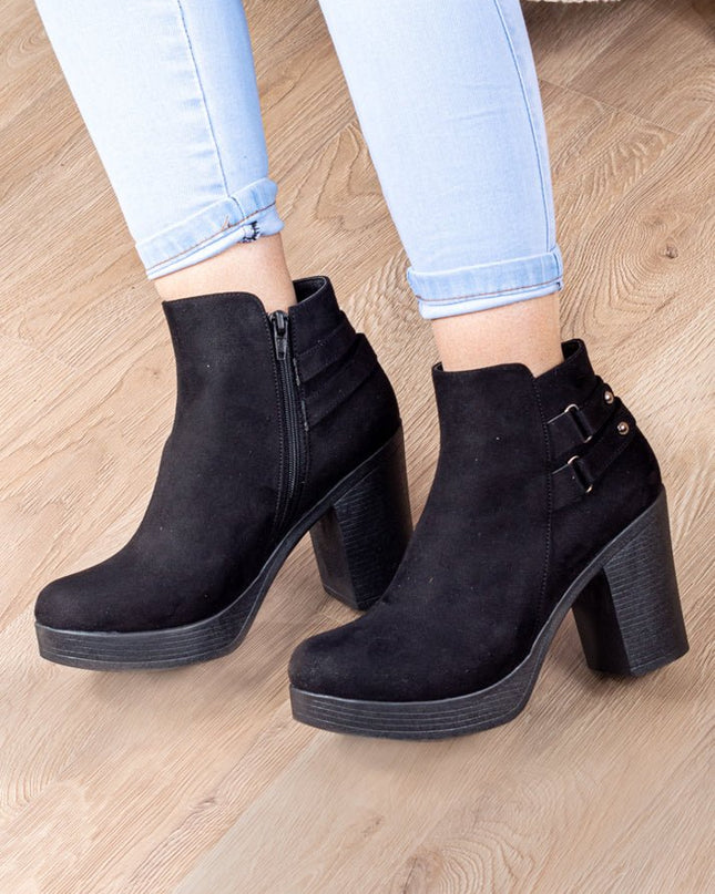 Botas Sabadell - Negro Gamuza - Tienda Nébula