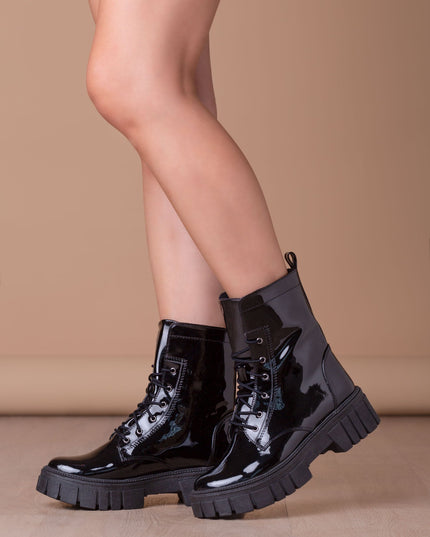 Botas Tavai - Negro Charol - Tienda Nébula