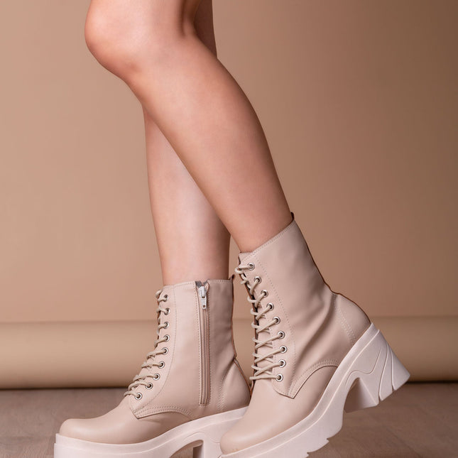 Botas Villeta - Nude Cuero - Tienda Nébula