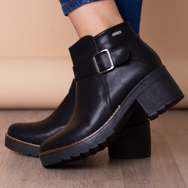 Botin Busselton - Negro Cuero - Tienda Nébula