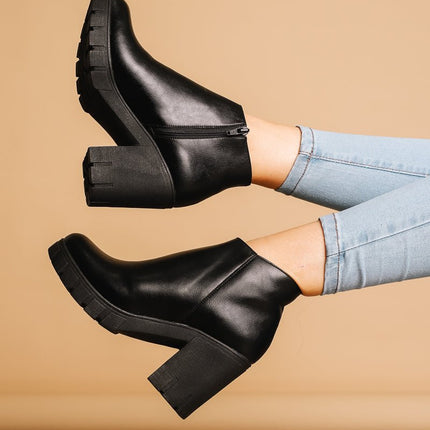 Botin Granada - Negro Cuero - Tienda Nébula