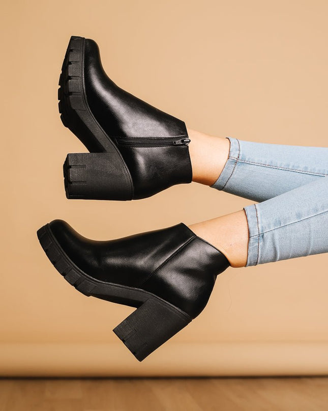 Botin Granada - Negro Cuero - Tienda Nébula