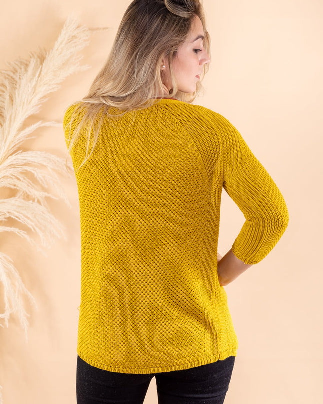 Cardigan Tray - Amarillo - Tienda Nébula