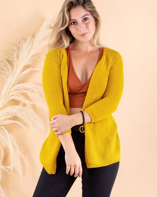 Cardigan Tray - Amarillo - Tienda Nébula
