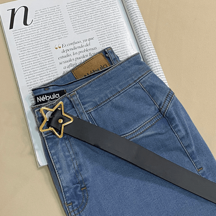 Correa Estrella Dorado - Negro - Tienda Nébula