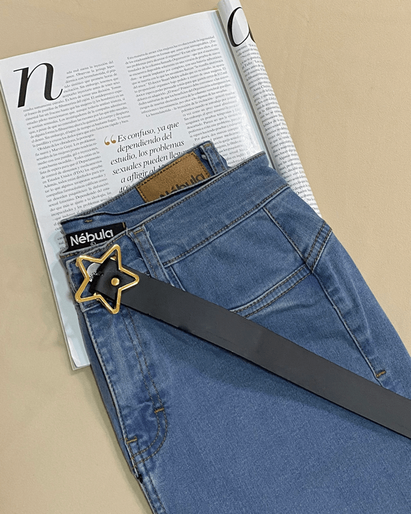 Correa Estrella Dorado - Negro - Tienda Nébula