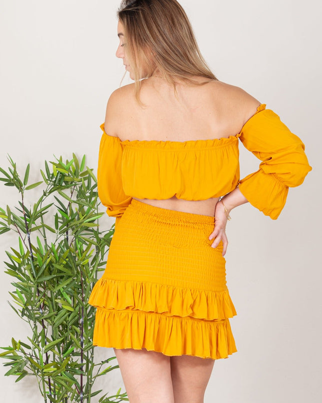 Falda Karen - Mostaza - Tienda Nébula