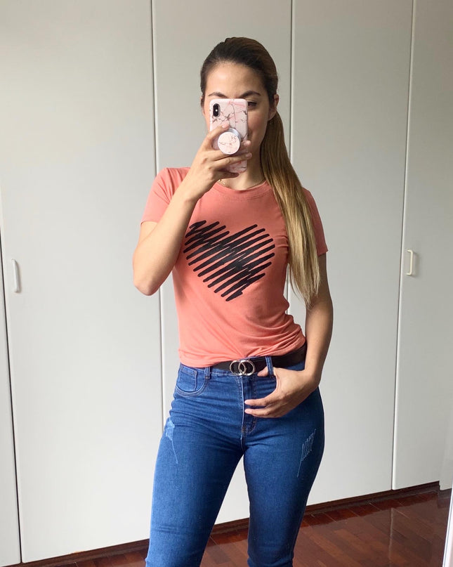 Polo Barú - Corazon Rasgado - Coral