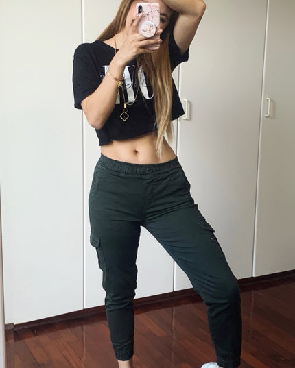 Pantalón Cargo - Verde Oscuro