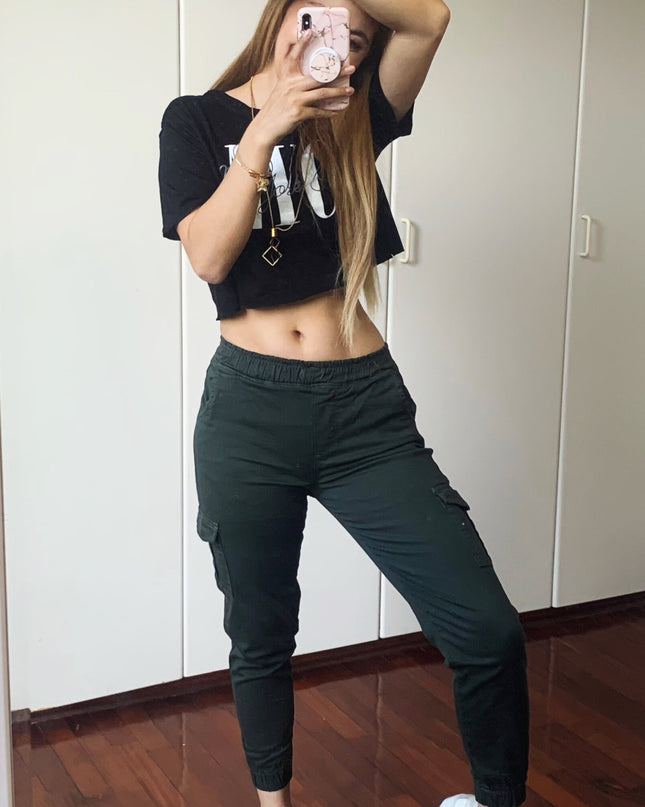 Pantalón Cargo - Verde Oscuro
