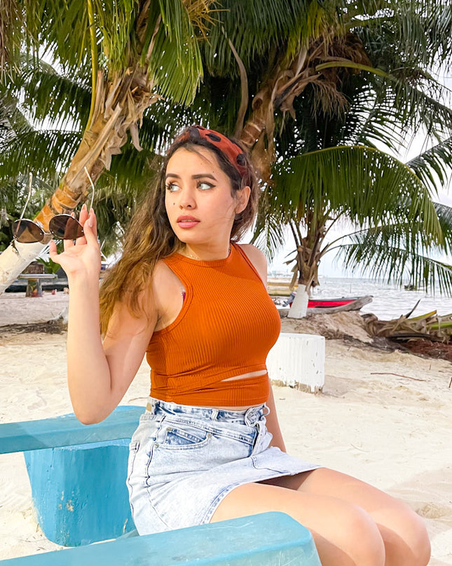 Top Yasmin - Guinda
