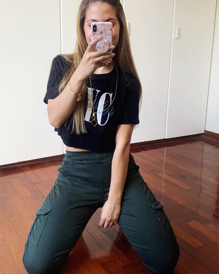 Pantalón Cargo - Verde Oscuro