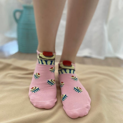 Medias Taloneras Pastelito - Rosado - Tienda Nébula