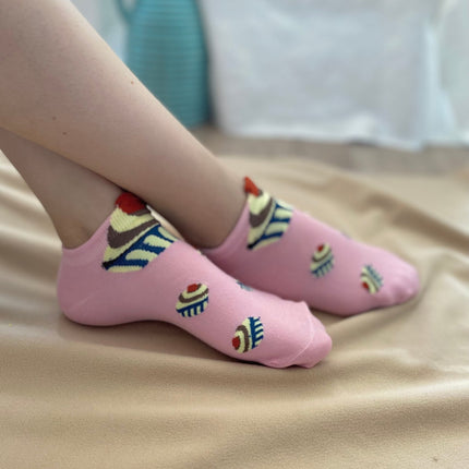 Medias Taloneras Pastelito - Rosado - Tienda Nébula