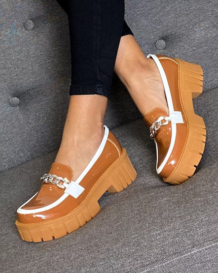 Mocasin Antalya - Camel con blanco - Tienda Nébula
