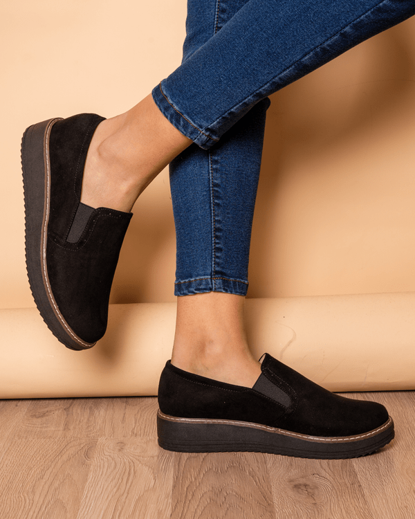 Mocasin Marshall 2 - Negro Gamuza - Tienda Nébula
