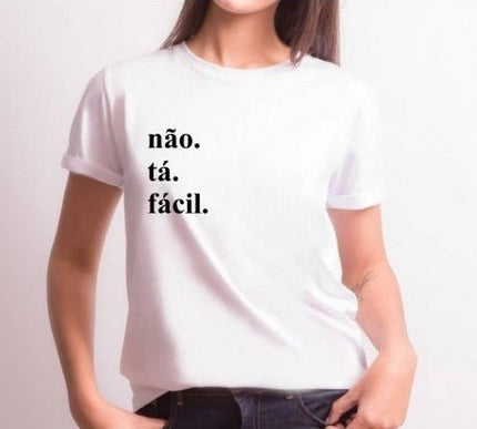 Polo Mujer - nao ta facil - Tienda Nébula