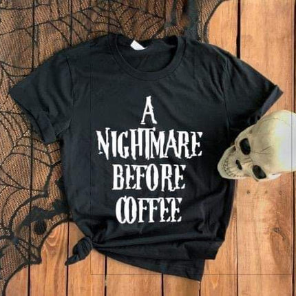 Polo Personalizado - A Nightmare Before Coffee - Tienda Nébula