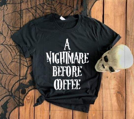 Polo Personalizado - A Nightmare Before Coffee - Tienda Nébula