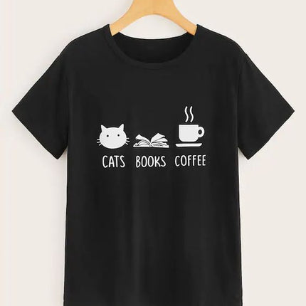 Polo Personalizado - Cats Books Coffee - Tienda Nébula
