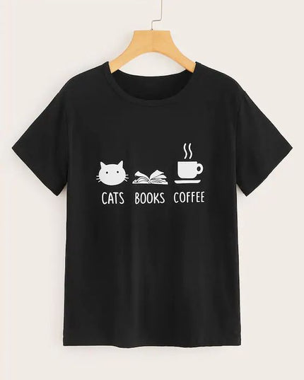 Polo Personalizado - Cats Books Coffee - Tienda Nébula
