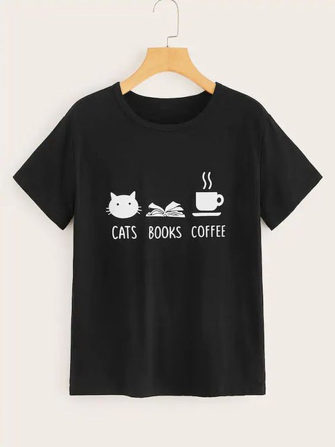 Polo Personalizado - Cats Books Coffee - Tienda Nébula