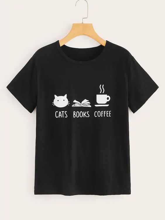 Polo Personalizado - Cats Books Coffee - Tienda Nébula