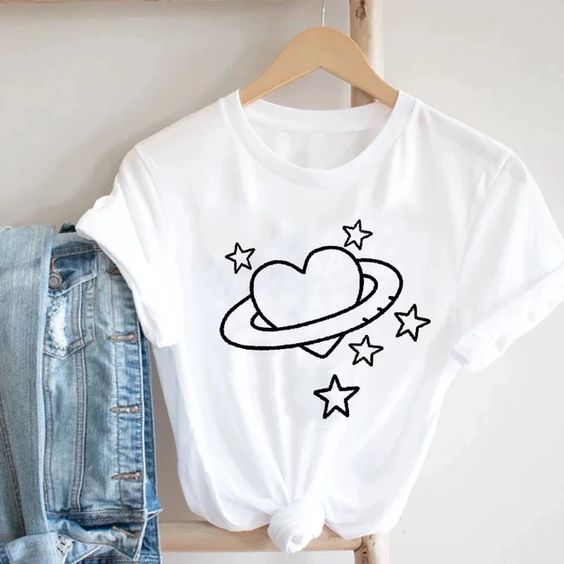 Polo Personalizado - Corazon en el Espacio - Tienda Nébula