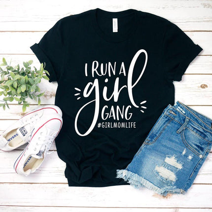 Polo Personalizado Mamá - I run a girl gang - Tienda Nébula
