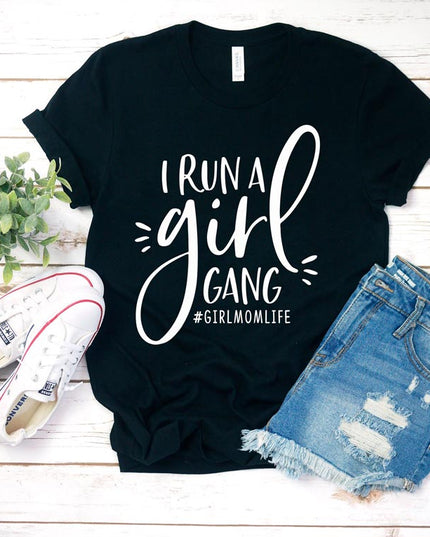 Polo Personalizado Mamá - I run a girl gang - Tienda Nébula