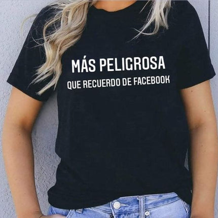 Polo Personalizado - Más Peligrosa Que Recuerdo De Facebook - Tienda Nébula