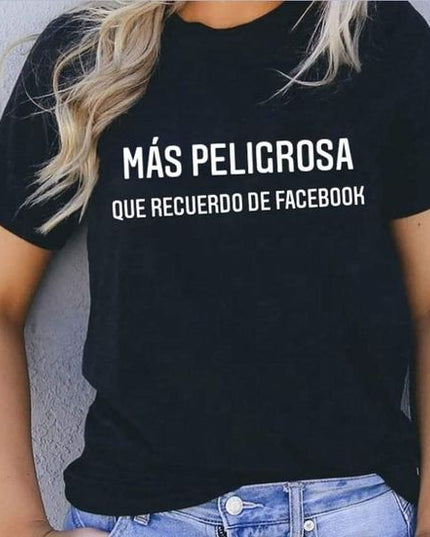 Polo Personalizado - Más Peligrosa Que Recuerdo De Facebook - Tienda Nébula