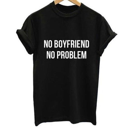 Polo Personalizado - No Boyfriend, No Problem - Tienda Nébula