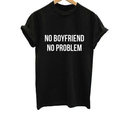 Polo Personalizado - No Boyfriend, No Problem - Tienda Nébula