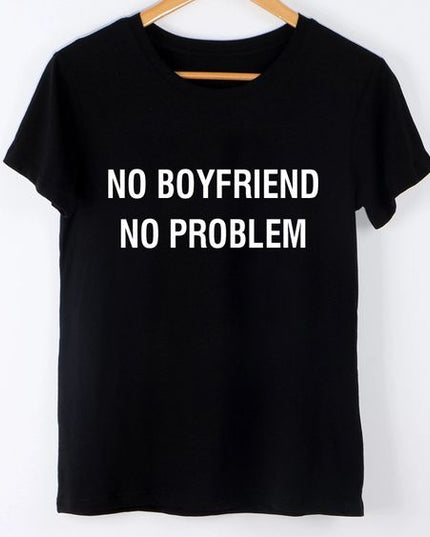Polo Personalizado - No Boyfriend No Problem - Tienda Nébula