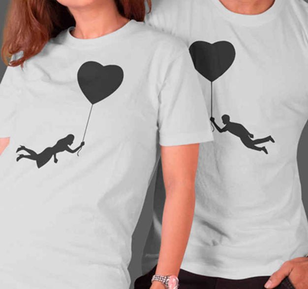 Polo Personalizado Pareja - Globo Corazon - Tienda Nébula