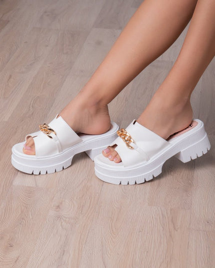 Sandalia Abu Dabi - Blanco - Tienda Nébula