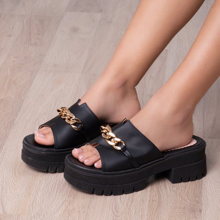 Sandalia Abu Dabi - Negro - Tienda Nébula