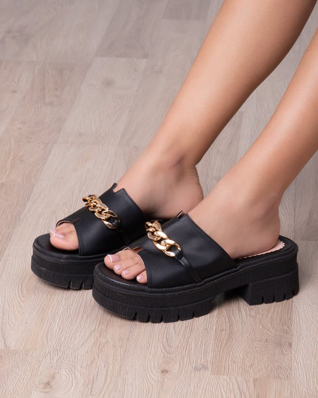 Sandalia Abu Dabi - Negro - Tienda Nébula