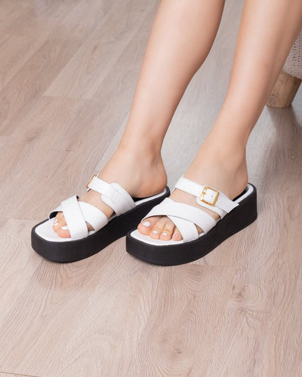 Sandalia Kaduna - Blanco - Tienda Nébula